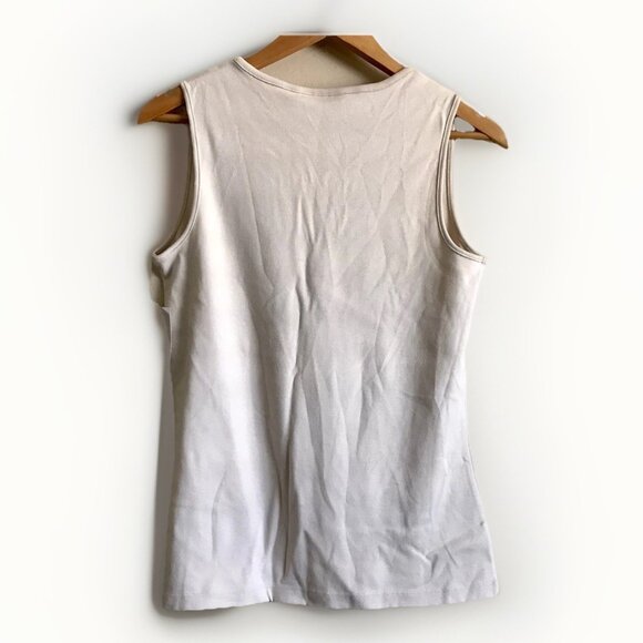 Croft And Barrow Tank Top Beaded V Neck Size Small Boho Western - Picture 3 of 9